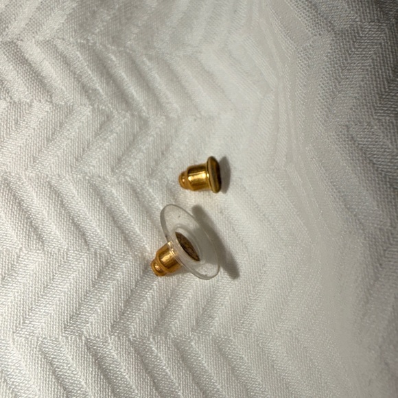 8 OTHER REASONS Gold Pleated Waterproof Woven Earrings - Picture 9 of 10